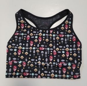 Victoria Sport Victoria's Secret Sports Bra THE PLAYER RACERBACK Small Gemstones